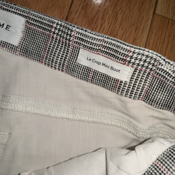 D5. FRAME LE CROPPED MINI BOOT PLAID JEANS - Picture 10 of 12